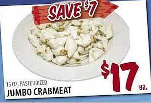 Karns Jumbo crabmeat offer