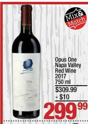 Super King Markets Opus One Napa Valley Red Wine offer