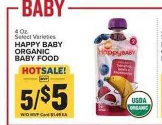 Food Lion Happy baby organic baby food offer