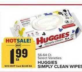 Food Lion Huggies simply clean wipes offer