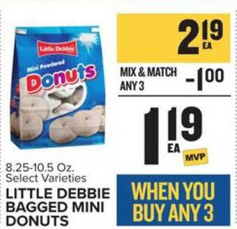 Food Lion Little debbie bagged mini donuts offer