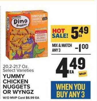 Food Lion Yummy chicken nuggets or wyngz offer