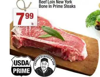 Super King Markets Beef Loin New York Bone In Prime Steaks offer