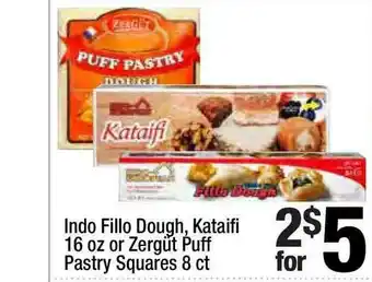 Super King Markets Indo Fillo Dough, Kataifi 16 Oz Or Zergüt Puff Pastry Squaures 8 Ct offer