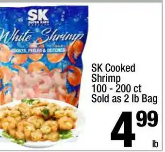 Super King Markets Sk Cooked Shrimp 100 - 200 Ct Sols As 2 Lb Bag offer