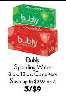 Bristol Farms Bubly Sparkling Water offer