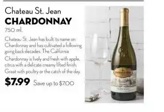 Bristol Farms Chateau St. Jean Chardonnay offer