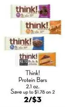 Bristol Farms Think! Protein Bars offer