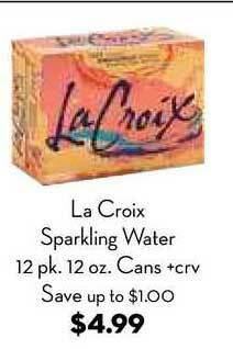 Bristol Farms La Croix Sparkling Water offer