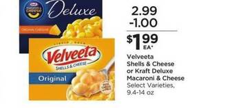 Food 4 Less Velveeta Shells & Cheese Or Kraft Deluxe Macaroni & Cheese offer