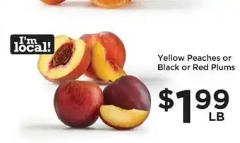 Food 4 Less Yellow peaches or black or red plums offer