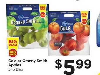 Food 4 Less Gala or granny smith apples offer