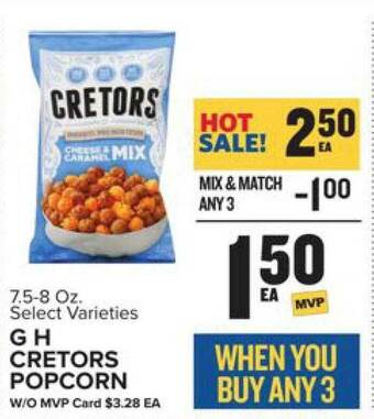 Food Lion Gh cretors popcorn offer