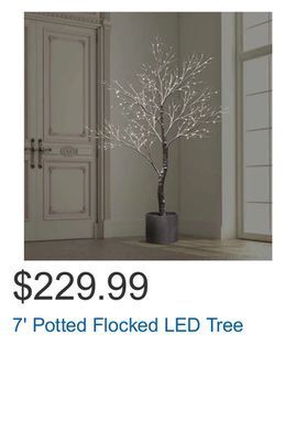 Costco 7' potted flocked led tree offer