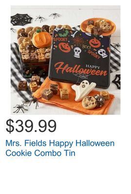 Costco Mrs. fields happy halloween cookie combo tin offer