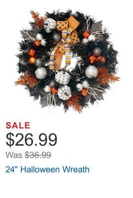 Costco 24" halloween wreath offer