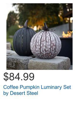 Costco Coffee pumpkin luminary set by desert steel offer