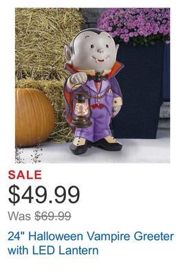Costco 24" halloween vampire greeter with led lantern offer