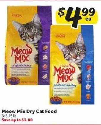 Winn Dixie Meow mix dry cat food offer
