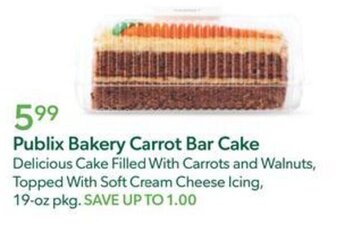 Publix Publix Bakery Carrot Bar Cake offer