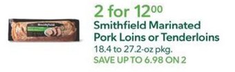 Publix Smithfield Marinated Pork Loins or Tenderloins offer