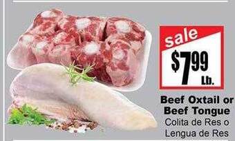 Rancho Markets Beef oxtail or beef tongue offer
