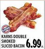 Karns Karns double smoked sliced bacon offer