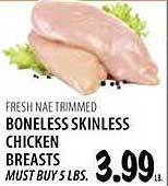 Karns Boneless skinless chicken breasts offer