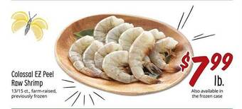 Sprouts Farmers Market Colossal ez peel raw shrimp offer