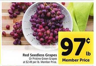 Safeway Red seedless grapes offer