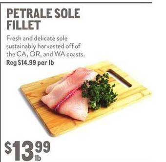 New Seasons Market Petrale sole fillet offer