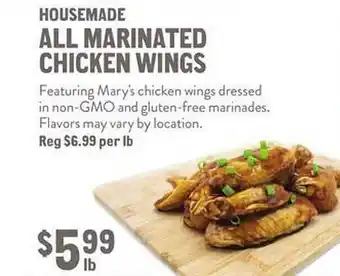 New Seasons Market All marinated chicken wings offer