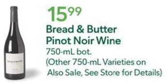 Publix Bread & Butter Pinot Noir Wine offer