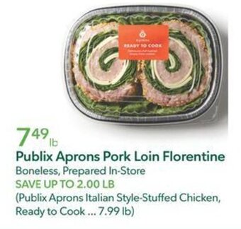 Publix Publix Aprons Pork Loin Florentine offer