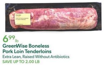 Publix GreenWise Boneless Pork Loin Tenderloins offer