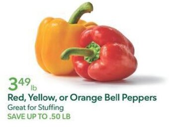 Publix Red, Yellow or Orange Bell Peppers offer