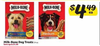 Harveys Supermarkets Milk-bone dog treats offer