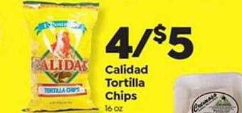 Weis Markets Calidad tortilla chips offer