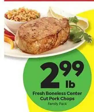 Weis Markets Fresh boneless center cut pork chops offer