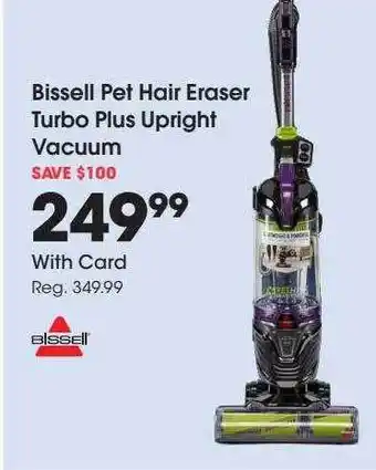 Bissell pet hair eraser turbo plus upright vacuum