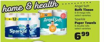 County Market Angel soft bath tissue, sparkle paper towels offer