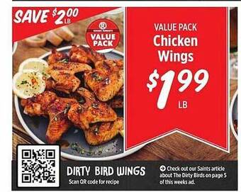 Rouses Value pack chicken wings offer