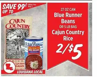 Rouses Blue runner beans cajun country rice offer