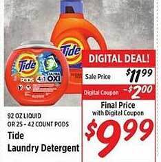 Rouses Tide laundry detergent offer