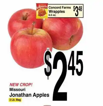 Super Saver Missouri jonathan apples offer