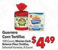 Vallarta Supermarkets Guerrero corn tortillas offer