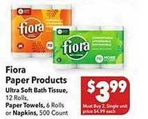 Vallarta Supermarkets Fiora paper products offer