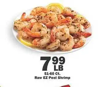 Schnucks 51-60 ct. raw ez peel shrimp offer
