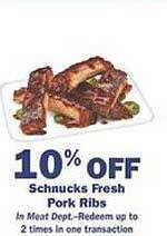 Schnucks Schnucks fresh pork ribs offer