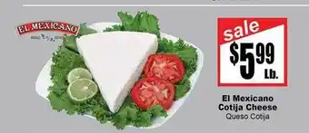 Rancho Markets El mexicano cotija cheese offer